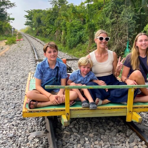 Bamboo train in Battambang