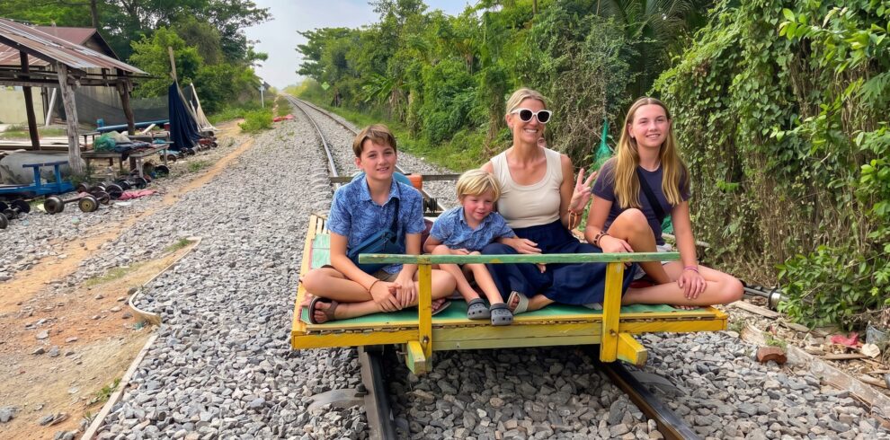 Bamboo train in Battambang