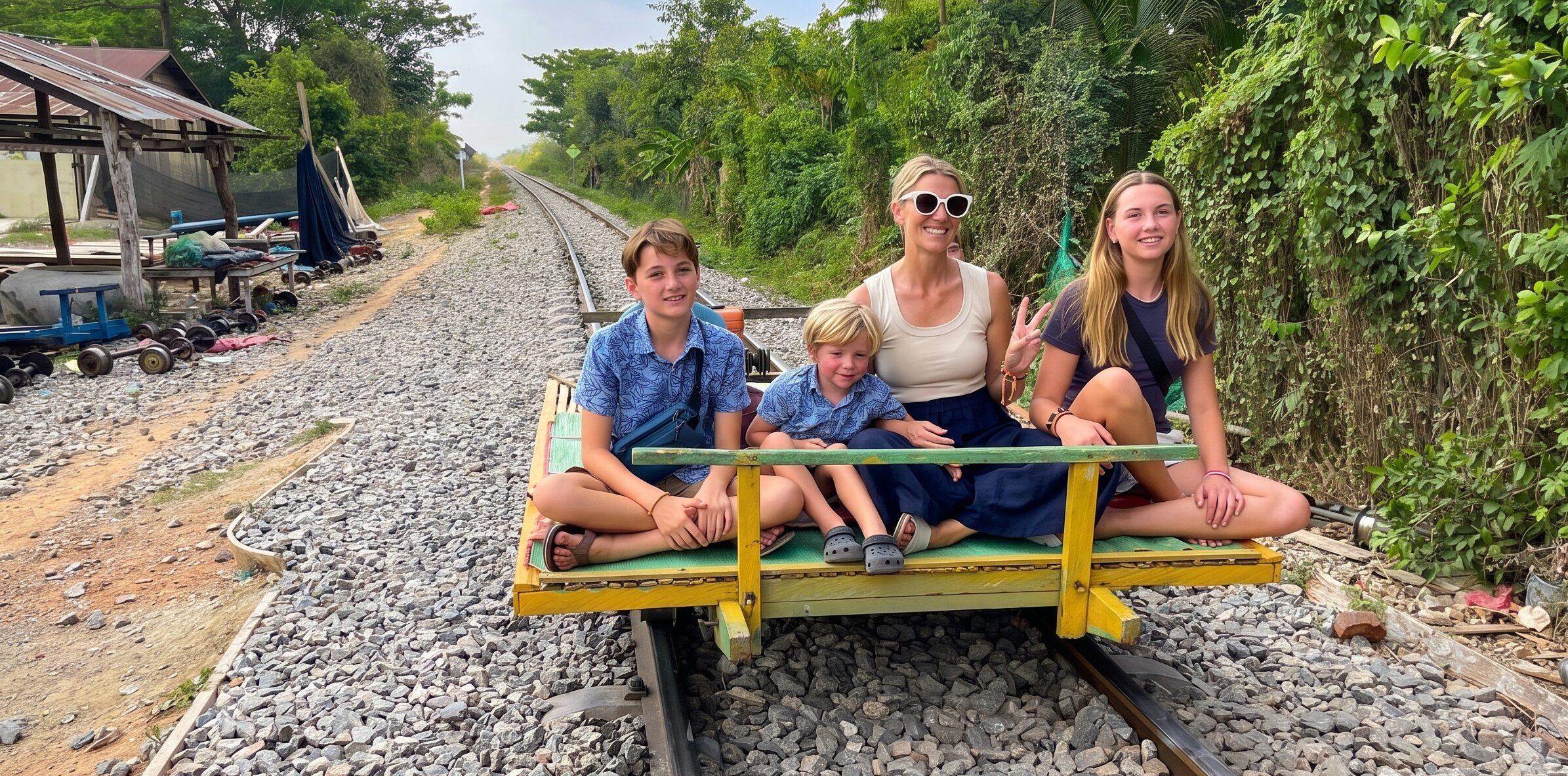 Bamboo train in Battambang