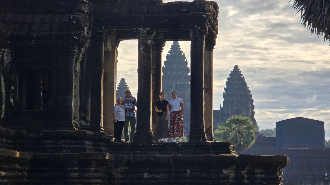 Family picture at Angkor Wat